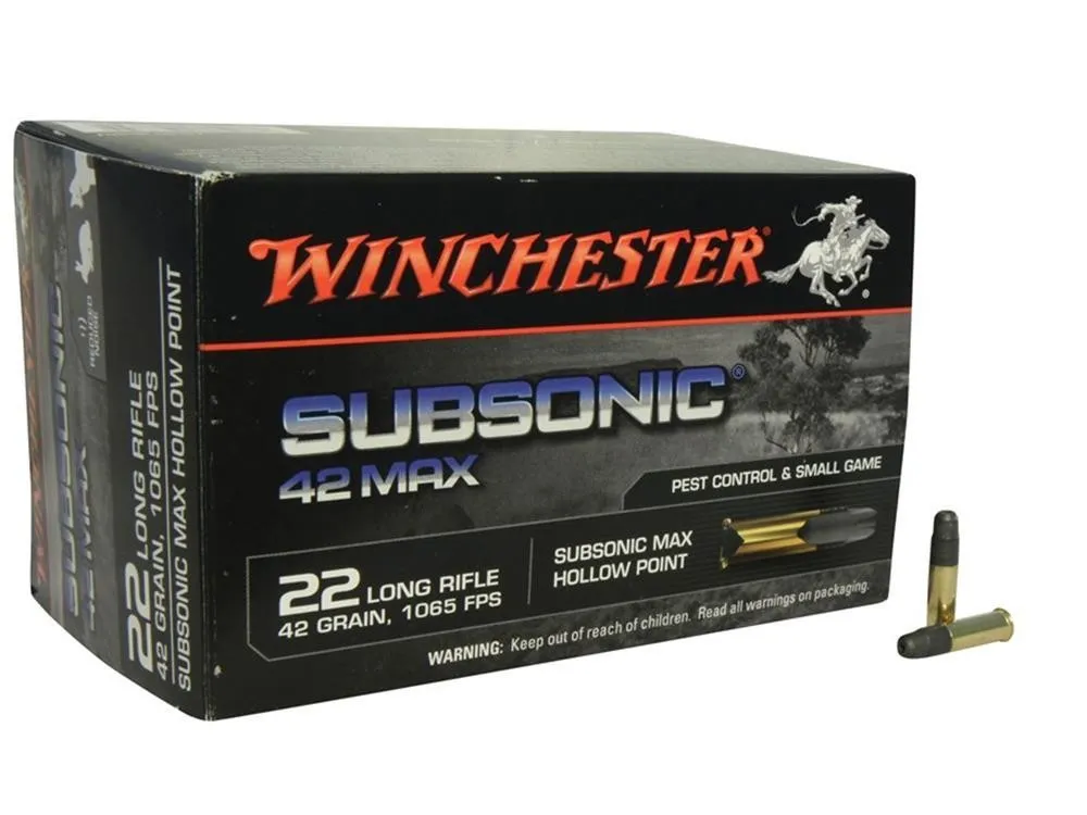 Winchester .22lr Subsonic 42gr